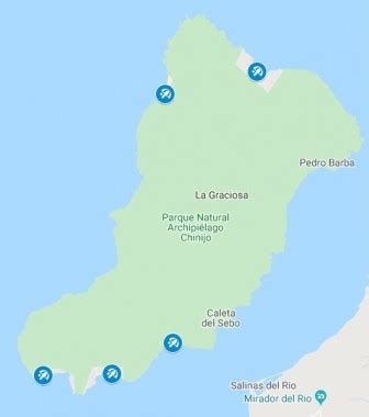 Maps of La Graciosa (Canary Islands): tourist map