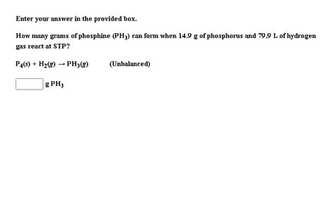 Solved Enter Your Answer In The Provided Box How Many Grams