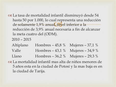 Mortalidad Infantil De Niños Menores De 5 Años