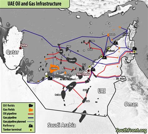 United Arab Emiratess Oil And Gas Infrastructure Map Update In 2020