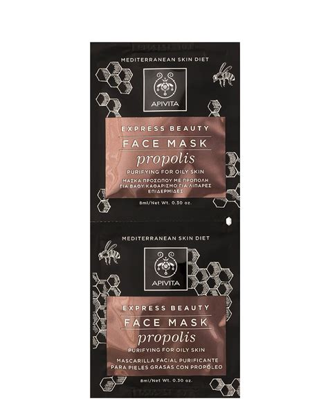 Express Beauty Black Face Mask Propolis Di APIVITA 2 X 8ml