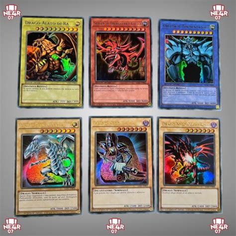 Yu Gi Oh Divinit Egizie Ra Obelisk Slifer Drago Bianco Mago Nero Drago