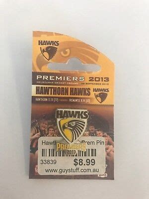 33839 HAWTHORN HAWKS 2013 AFL PREMIER TEAM LOGO PIN BADGE LAPEL EBay