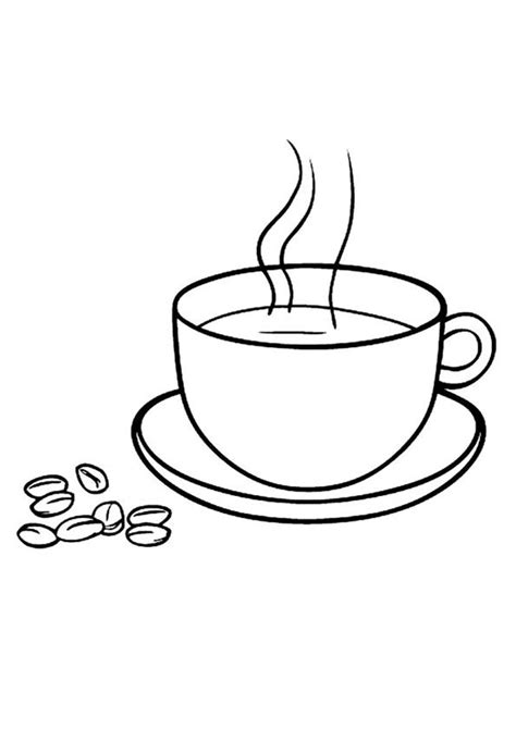 Hot Coffee Coloring Pages