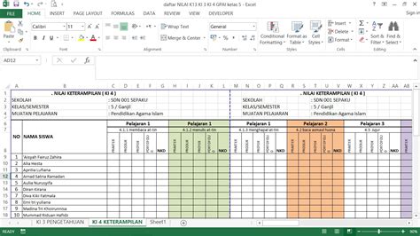 Format Penilaian K13 Pai Semester 2 13 Format Penilaian K13 Pai Riset
