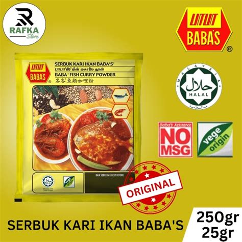 Jual Serbuk Kari Ikan Babas Gr Baba Fish Curry Powder Gr