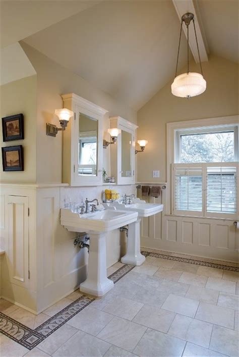 Vintage Inspired Limestone Bath Craftsman Bathroom New York By