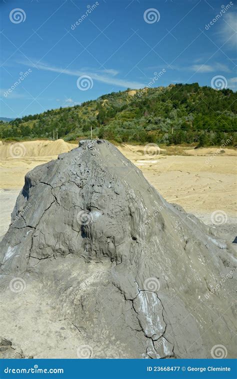 Mud Volcano Formation, Buzau, Romania Stock Image - Image of methane ...