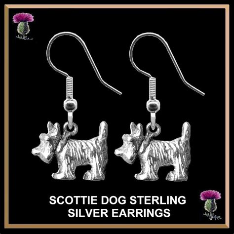 Scottie Dog Earrings Sterling Silver Etsy