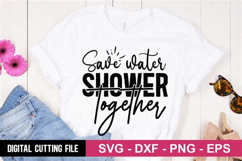 Save Water Shower Together Svg Graphic By Buysvgbundles Creative Fabrica