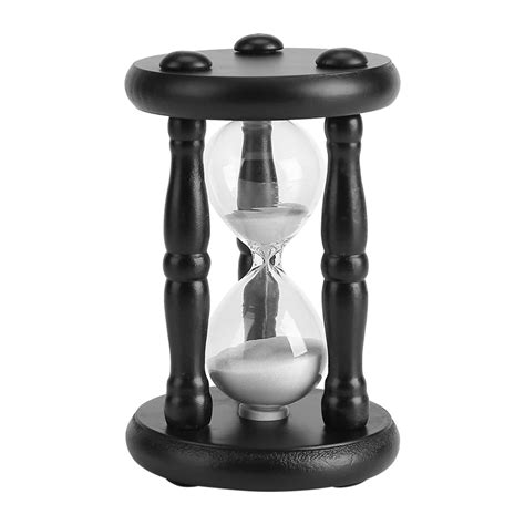 15 Minutes Wooden Sand Glass Timer Clock Hourglass Toy Home Office Desktop Decor T White