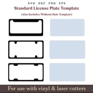 Standard License Plate Template SVG, Number Plate Svg, Blank License ...