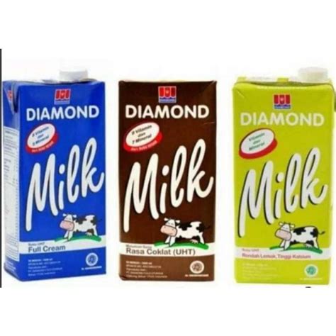 Jual Susu UHT Diamond Full Cream Coklat Low Fat 1 Liter Di Seller