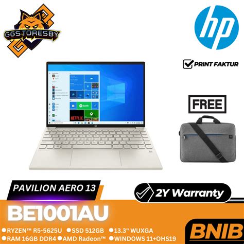 Jual LAPTOP HP PAVILION AERO 13 BE1001AU R5 5625U 16 512 AMD W11