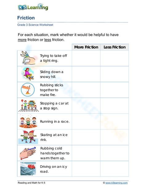 Friction 2 Worksheet