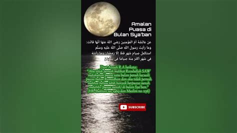 Amalan Bulan Syaban Memperbanyak Puasa Youtube