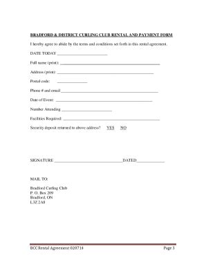 Rental Hall Agreement Forms Fill Online Printable Fillable Blank