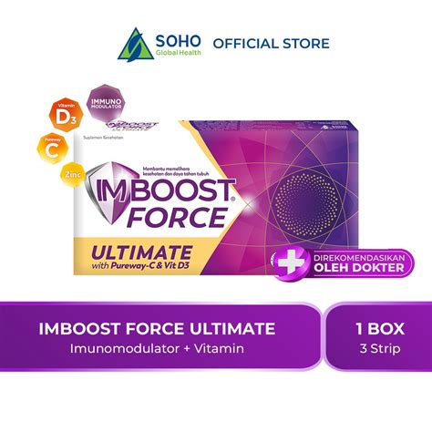 Jual Imboost Force Ultimate Suplemen Daya Tahan Tubuh 3 Strip 10