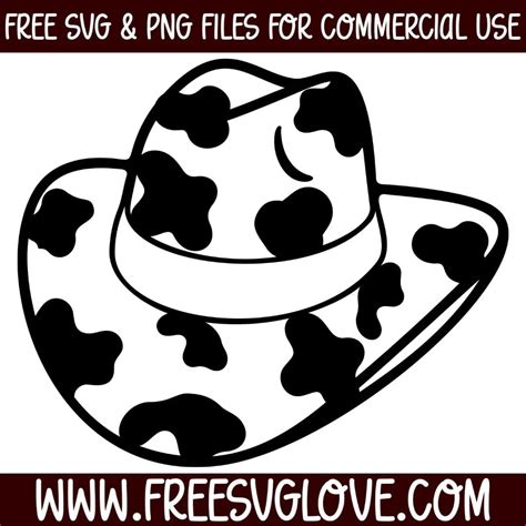 Cow Print Cowgirl Hat Svg Free Svg Love