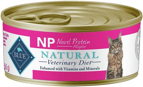 BLUE BUFFALO NATURAL VETERINARY DIET NP Novel Protein Alligator Canned Cat Food, 5.5-oz, case of ...