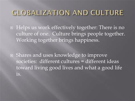 Ppt Globalization And Culture Powerpoint Presentation Free Download