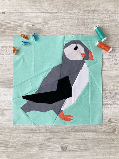 Puffin FPP Quilt Block Pattern PDF In 2022 Quilt Block Pattern