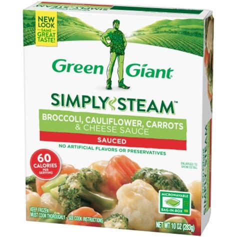 Green Giant Steamers Frozen Broccoli Cauliflower Carrots And Cheese Sauce