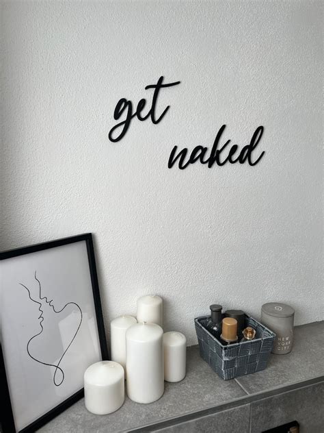 Get Naked Schriftzug Badezimmer Deko Wanddeko Badezimmer Etsy De