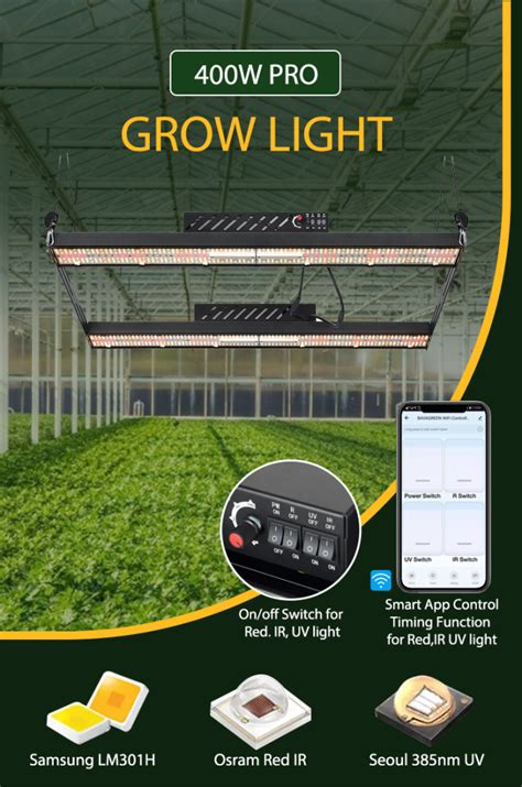 Etl W Full Spectrum Uv Ir Led Grow Light Umol S