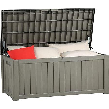 Idmarket Coffre De Rangement M Tal Verrouillable Gris Anthracite Pour