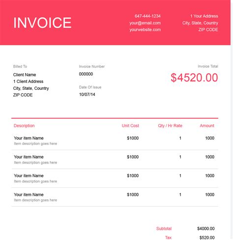 Interior Design Invoice Template | Free Download | FreshBooks