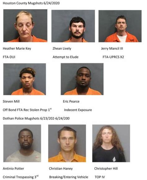 Houston County Mugshots 6/24/2020 :: RickeyStokesNews.com!