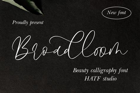 Broadloom - Beauty Calligraphy Font - Design Cuts