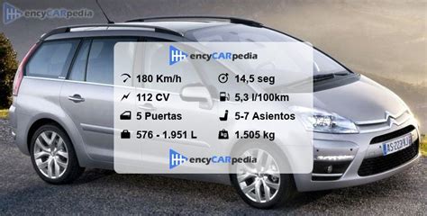 Citroën C4 Grand Picasso HDi 110 FAP Ficha Técnicas 2011 2013