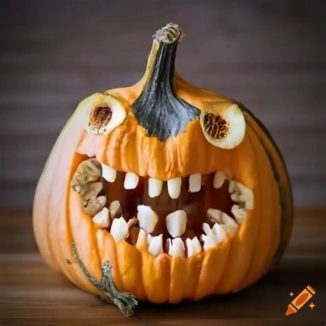 Jack O Lantern With Sinister Teeth On Craiyon