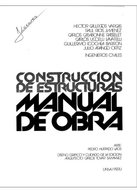 Construcci N De Estructuras Manual De Obra Gallegos Rios Casabone