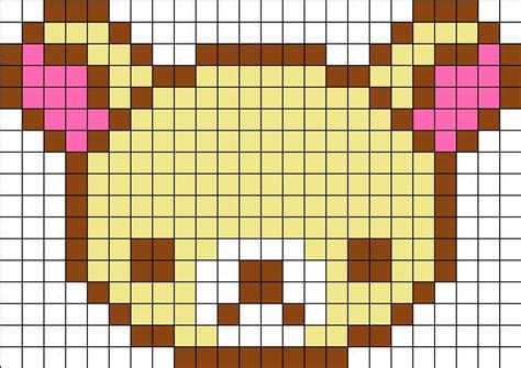 Korilakkuma Kandi Pattern Perler Bead Art Pearl Beads Pattern Pixel Art