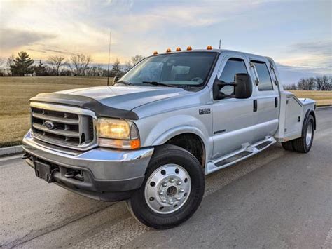 2002 Ford F550 Crew Cab 4x4 Western Hauler 73l Powerstroke Diesel