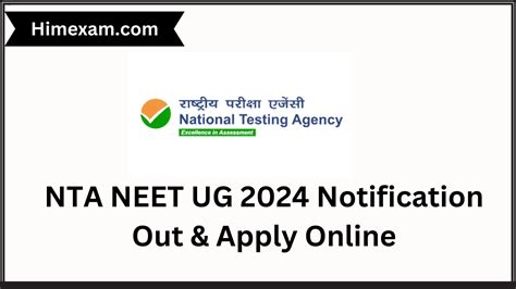 Nta Neet Ug 2024 Notification Out And Apply Online Last Date Extended