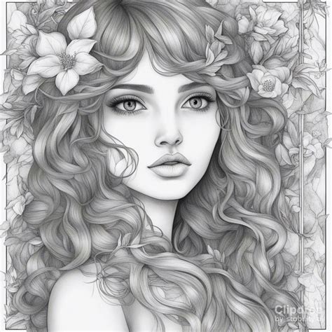 Printable Girl Colouring Pages Printable Digital Download Etsy