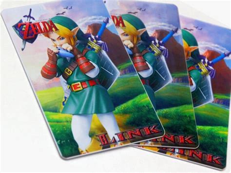 Link Ocarina Of Time Amiibo Card Breath Of The Wild Zelda Etsy