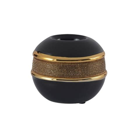 At Home By Nilkamal Round Jewel Votive Candle Holder Black Gold Buy