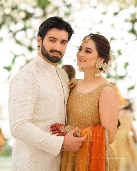 Bewitching Portraits Of Aiman Khan And Muneeb Butt From Minal S Wedding