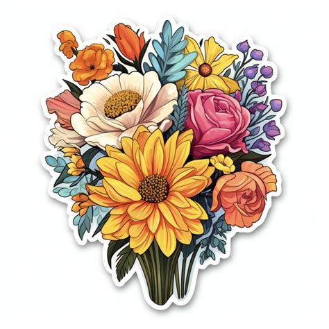 Premium Photo A Vibrant And Charming Sticker Design That Showcases An