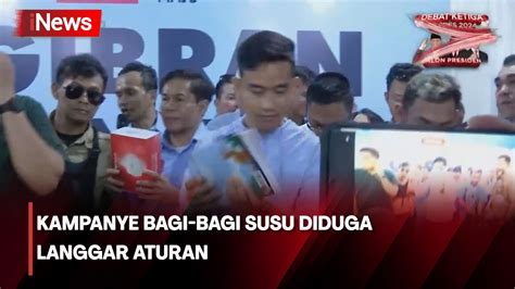 Kampanye Bagi Bagi Susu Diduga Langgar Aturan Gibran Dipanggil Bawaslu