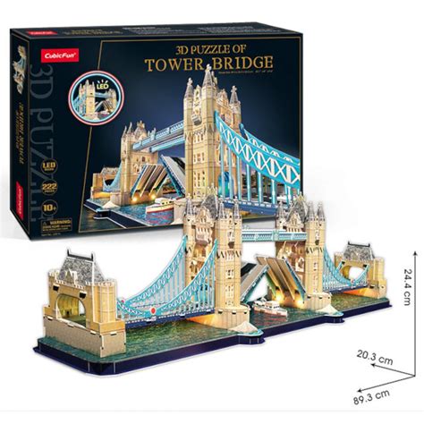 Cubic Fun 3D Puzzle Tower Bridge London England LED Beleuchtung