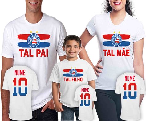 Camiseta Kit Pai M E E Filho A Bahia Personalizada Elo