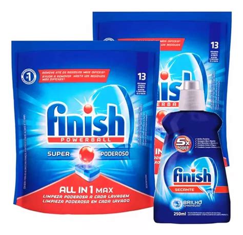 Kit Finish C Detergente Power Ball Secante Lava Lou A Mercadolivre