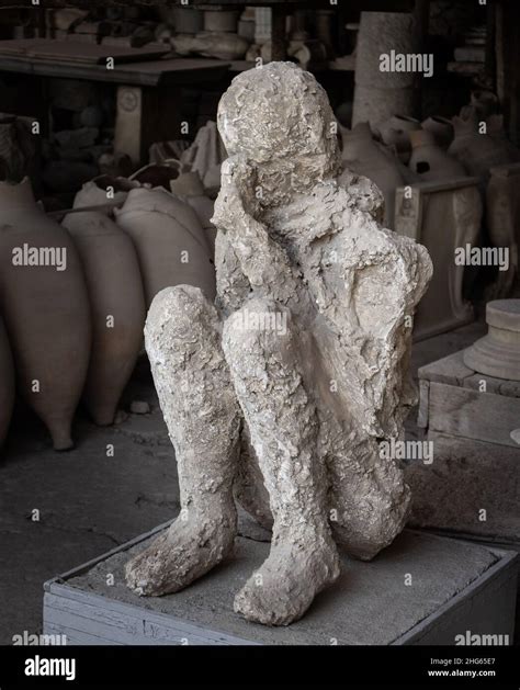 Organic remains and human bodies at Pompeii Stock Photo - Alamy