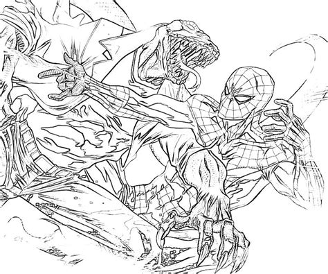 The Amazing Spider Man Lizard Pages Coloring Pages